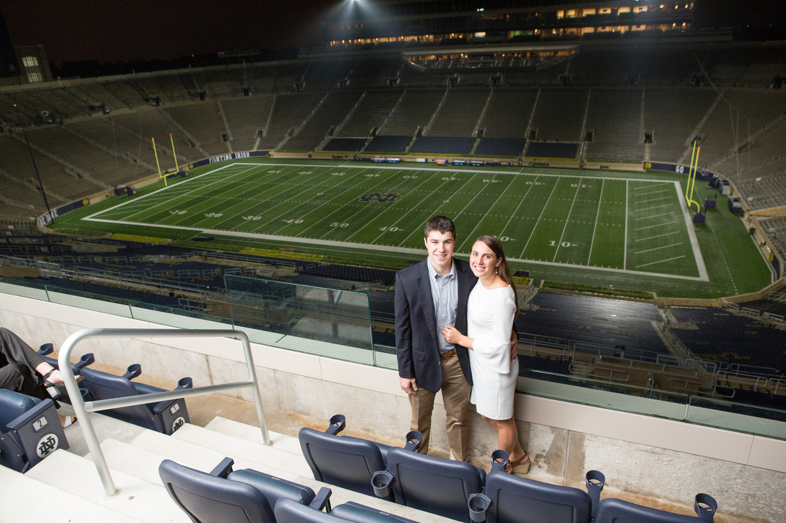 Wedding Rehearsal at the University of Notre Dame Stadium at the Downes Ballroom in Corbett Family Hall. Photographed by Jennifer Mayo Photography, Event Planning by Celebrated Events