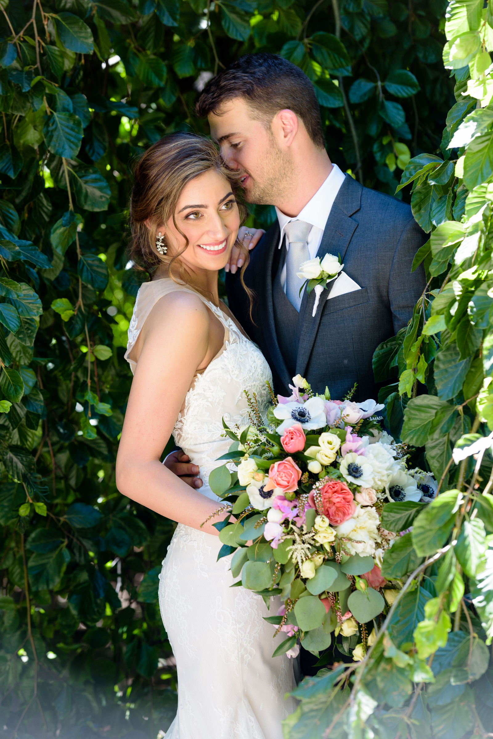 Wedding Ceremony at Basilica of the Sacred Heart with a Reception at the Brick in South Bend, IN. Photographed by Katie Whitcomb Photography, Wedding Planning by Celebrated Events